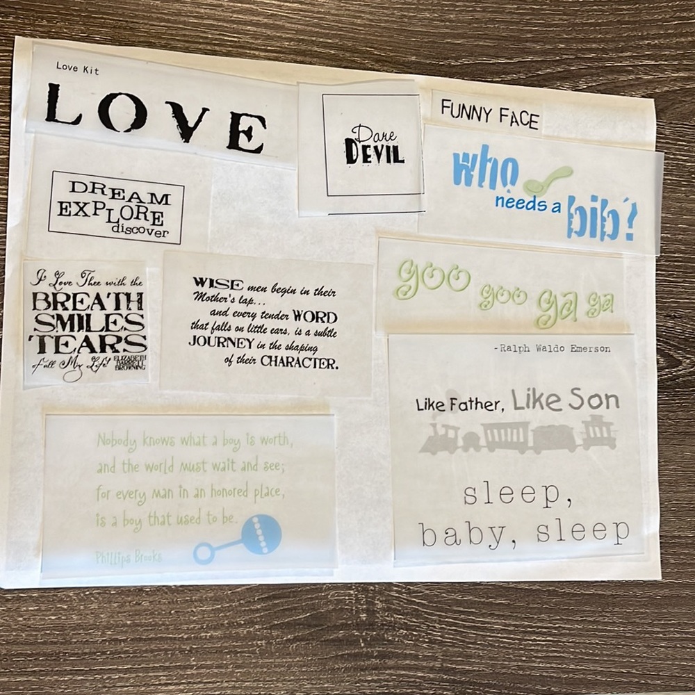 Baby scrapbooking variety stickers and vellum. - Picture 3 of 7
